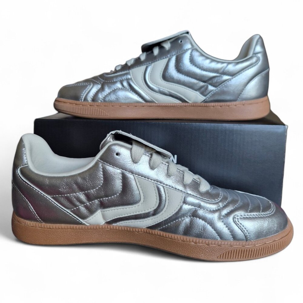 NIB Madden NYC Women's Sneakers Metallic Fold Over Faux Leather Size 8, 10, 11